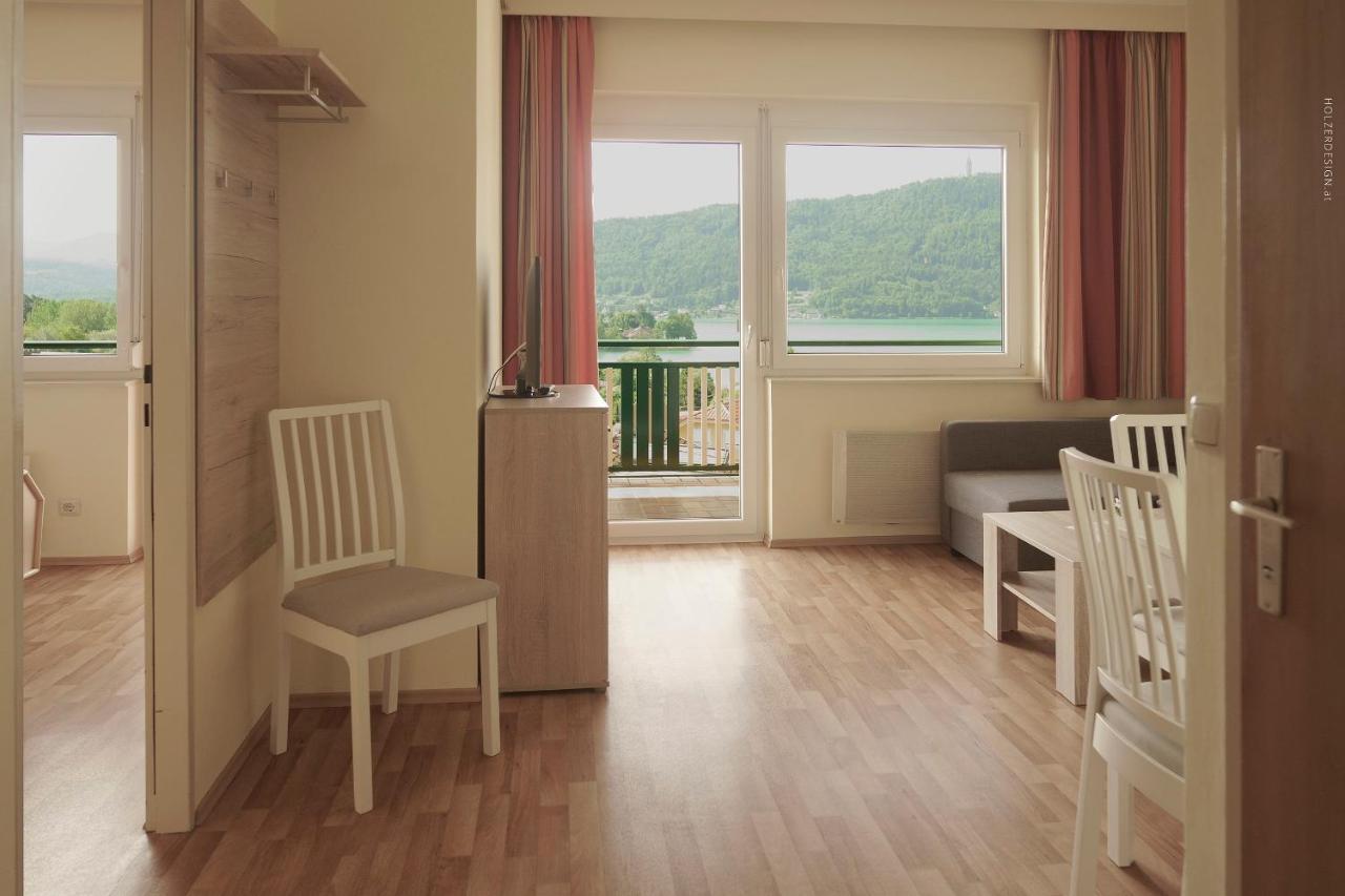 Appartementhotel Karawankenblick เพิร์ทชาค อัม เวิร์ทเทอร์ซี ภายนอก รูปภาพ